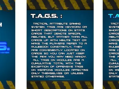 CHIBI TECH SD TAGS CARD DECKS and FREE D6 3D print model