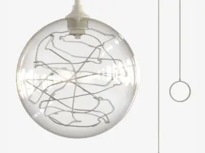 Hanging ceiling lamp OFELIA black Lampatron 3D model 3D model