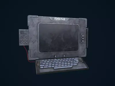 Sci-Fi Terminal Low-poly 3D model