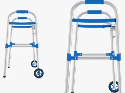 Medical - Paddle Walker with Wheels 3D model