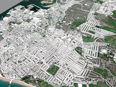 Cityscape Southampton Hampshire United Kingdom 3D model