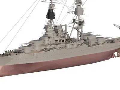WW2 US NAVY BATTLESHIP USS OHIO 3D model