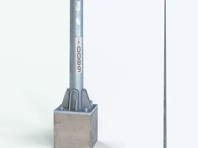 Street light - Japan Low-poly 3D model
