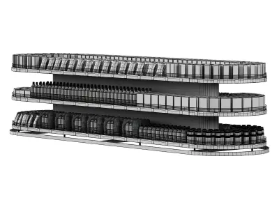  Store shelves Low-poly 3D model