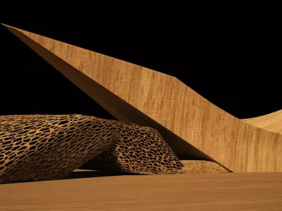 organic model wooden sculpture 3D model