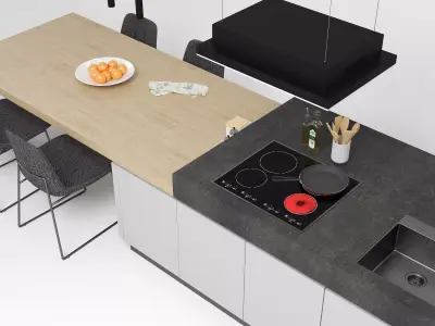 Modern Selox Kitchen Island  3D model