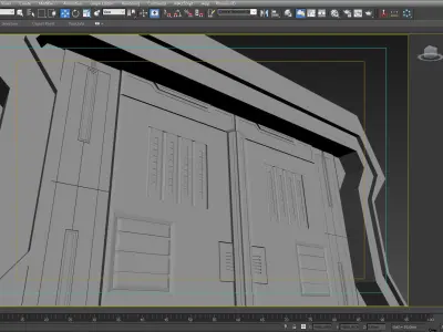 SCI FI DOOR MODEL 3DS MAX 3D model