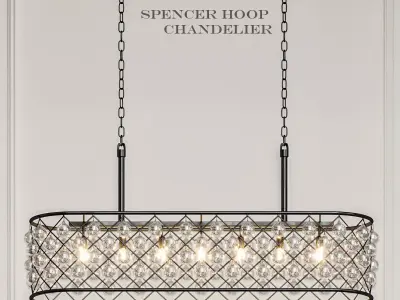 SPENCER HOOP CHANDELIER 3 3D model