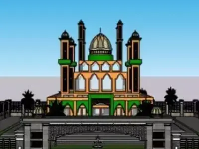 Desain 3D Masjid Ar Rahman 3D model