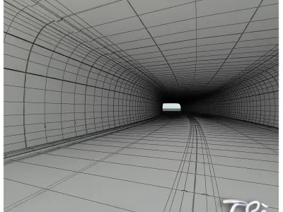 HIGHWAY TUNNEL SECTION 3D model