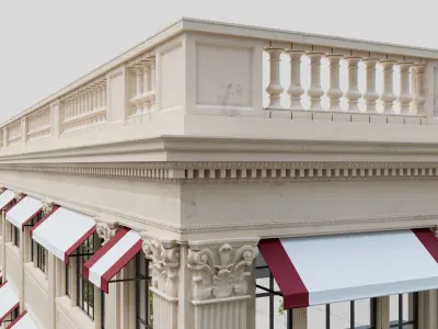 Classic Restaurant or Shop Building 3D model