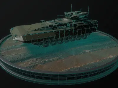 Russian T15 infantry fighting vehicle Low-poly 3D model