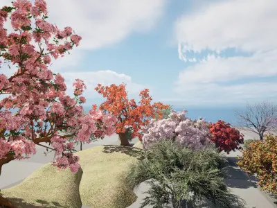 Flowering Trees 3d Pack 3D model