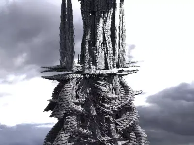 Dark Fusion Core City Alien Bridge Kit bash 1 3D model