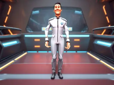 Space Explorer Suit model pack Low-poly 3D model