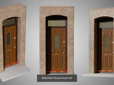 Suburban Doors Collection 01 3D Model Pack