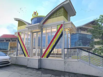 bus stations 3D model