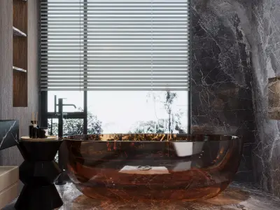 Modern Bathroom Low-poly 3D model