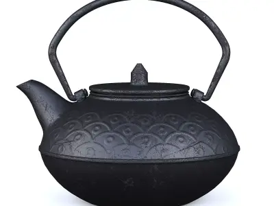 Black Teapot 3D model