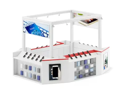 Phone Stall 3D Model 3D model