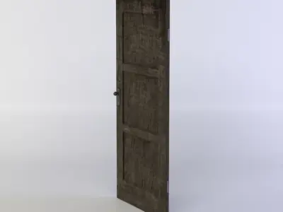 Door with two doors Low-poly 3D model