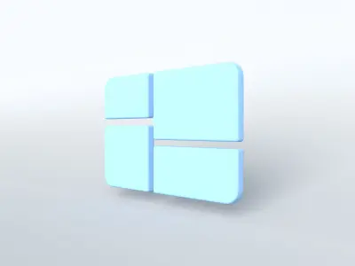 Windows 1 Logo v1 001 Free low-poly 3D model