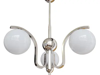 Aran Glass Chandelier 3 lamps Low-poly 3D model