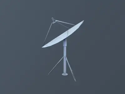 Rusted Satellite Low-poly 3D model