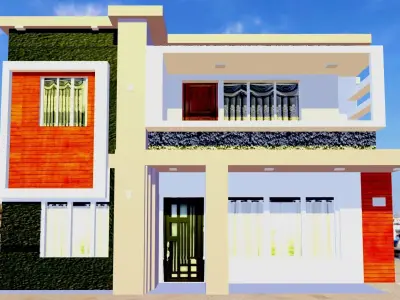 3d animated house with interior desings 3D model