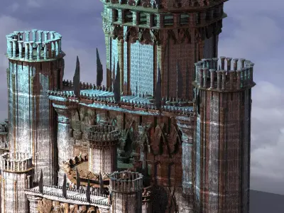 Barons Fortifications Kitbash  3D model
