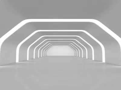 Sci Fi Warehouse 3D model 5