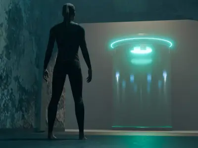 Sci-fi underground Lab Low-poly 3D model