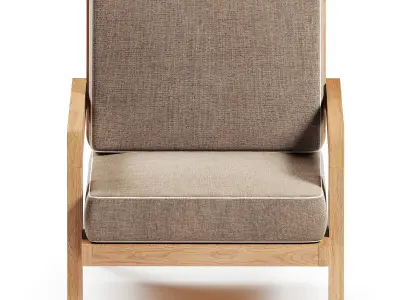 Avila Teak Lounge Chair 3D model