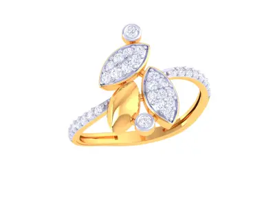 Women Ring MTL 3dm STL OBJ FBX Details 3D print model 8