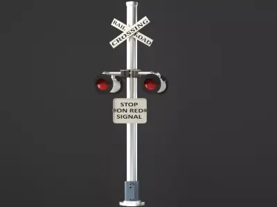 Railroad Crossing Signal  3D model