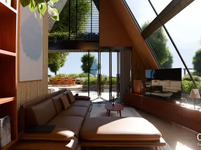 2026 Modern Modular House 19 for Blender Eevee and Cycles 3D model