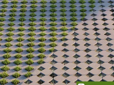 Eco paving stone 01 3D model