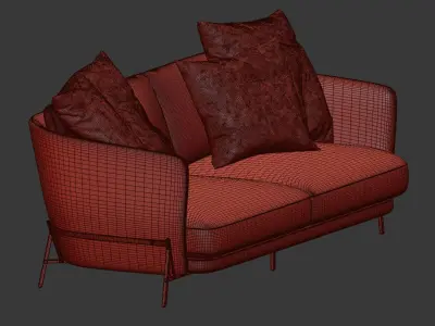 Deep Cradle Sofa Arflex 3D model