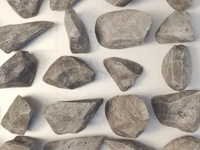 Stone rock river splinter n1a 3D model
