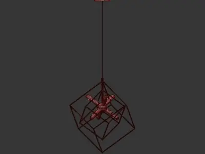 Prismatic cubed chandelier 3D model
