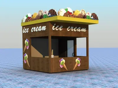 Ice Cream Shop 3D model buy