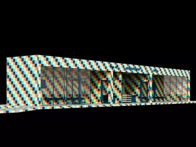 Bus station 3D model
