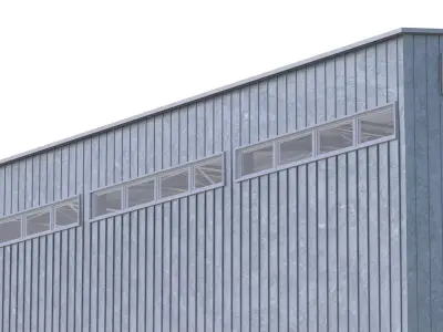 Aircraft Hangar metal 3D model