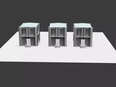 3 floor building 3d model 3D model