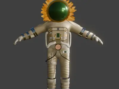 astronaut man Low-poly 3D model