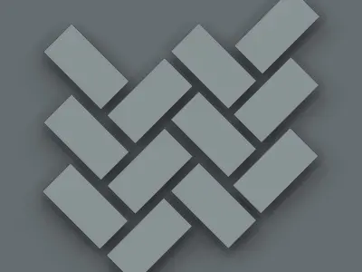 Brick Tiles IMM Brushes For Zbrush Low-poly 3D model