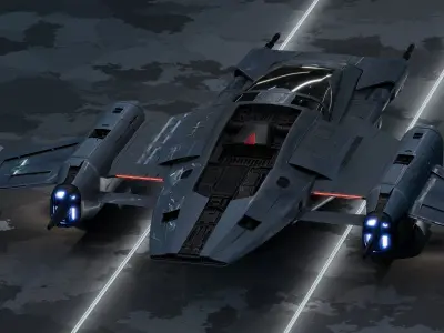 Star Wars x Porsche Tri-Wing S-91x Pegasus Starfighter 3D model