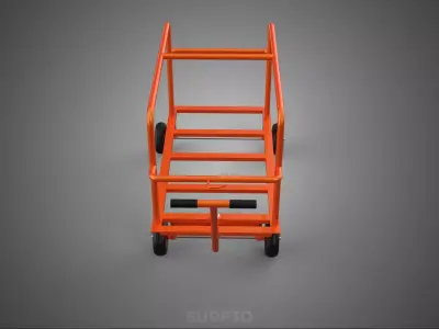 HEAVY DUTY INDUSTRIAL CART DOLLY TROLLEY TRAILER PALLET PLATFORM 3D model