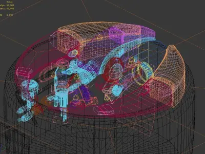 Space warehouse - ground door 3D model