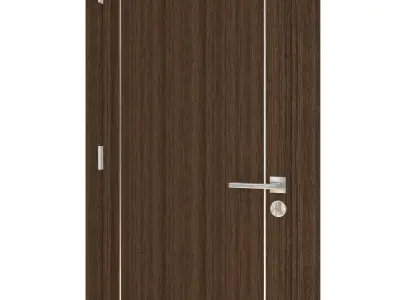 Door-075 wooden door 3D model